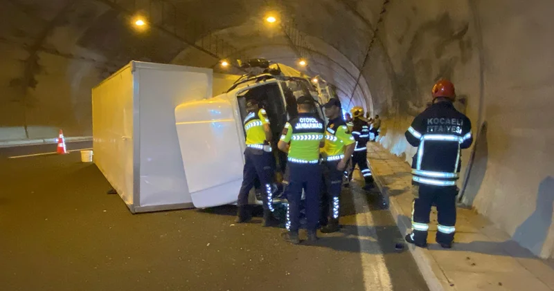 Kuzey Marmara Otoyolu nda tünel içinde kaza: 1 i çocuk 3 yaralı