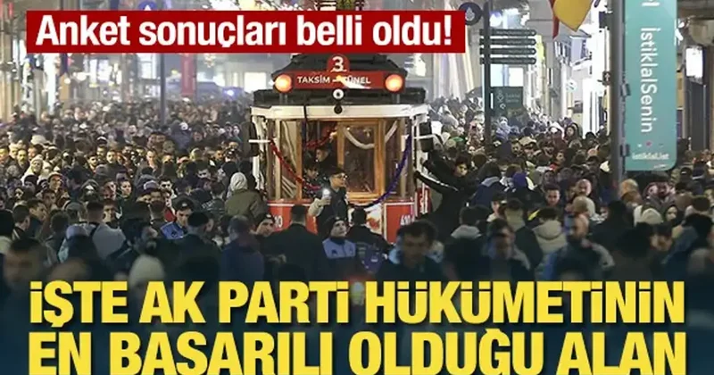 Anket sonuçları belli oldu! İşte AK Parti hükümetinin en başarılı olduğu alan