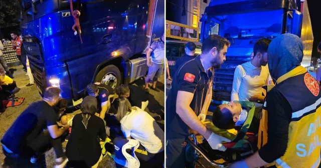 Tıra yandan çarpan motosiklet sürücüsünün kafası tekerin altına girdi: Kask hayatını kurtardı Bursa Haberleri