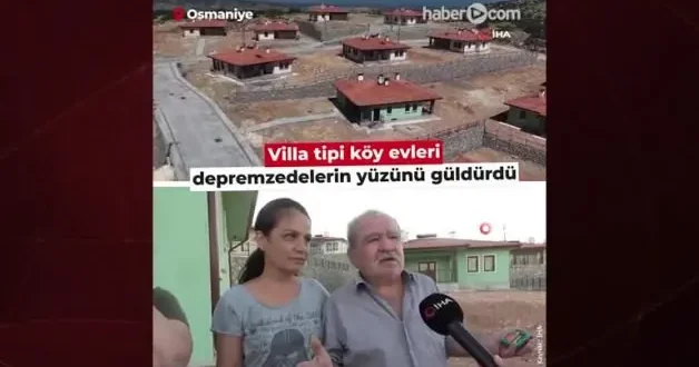 Osmaniye de villa tipi köy evleri depremzedelerin yüzünü güldürdü