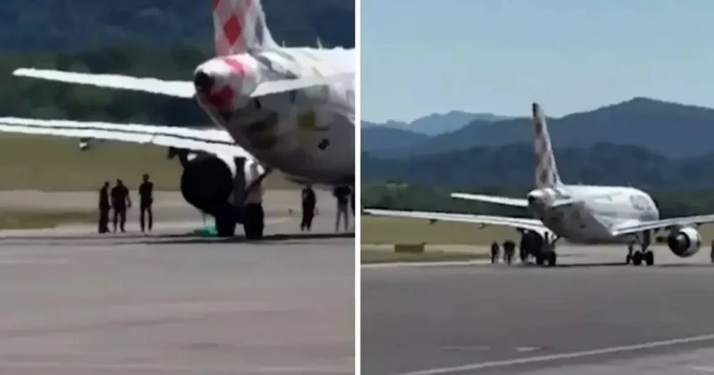 Havalimanında dehşet anları! Uçağın motoruna kapılarak can verdi