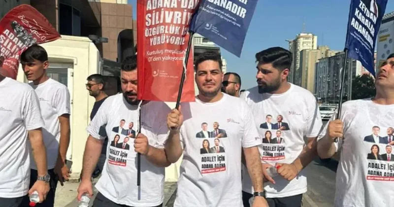 CHP Adana Gençlik Kolları Silivri ye yürüyüş başlattı