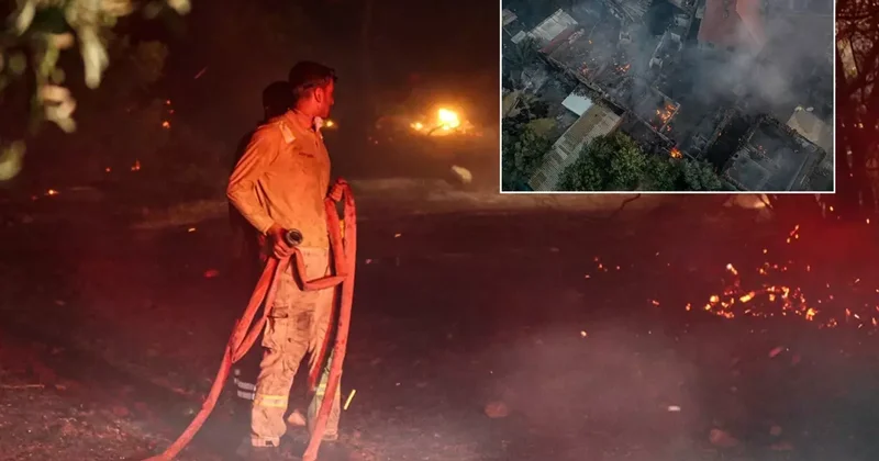 Çanakkale de orman yangını sürüyor! 5 köy boşaltıldı, çok sayıda ev alevlere teslim oldu