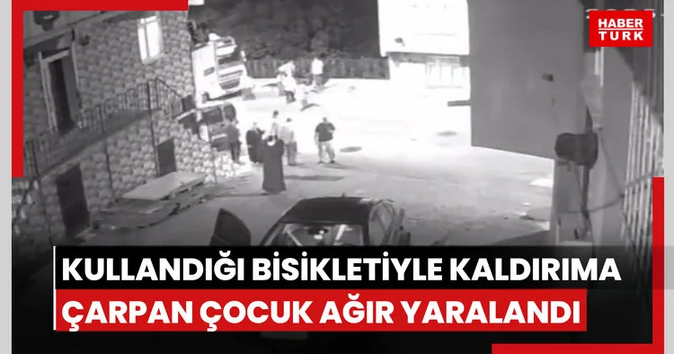 Arnavutköy de, kullandığı bisikletiyle kaldırıma çarpan çocuk ağır yaralandı