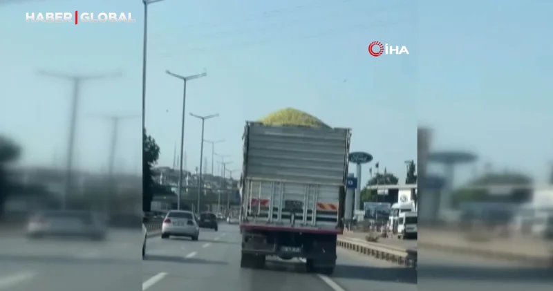 Taşıdığı yükü yola savurarak ilerledi: Cezadan kaçamadı