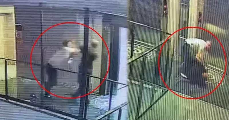 Küçükçekmece de kendisini uyaran resepsiyon görevlisini tekme tokat dövdü