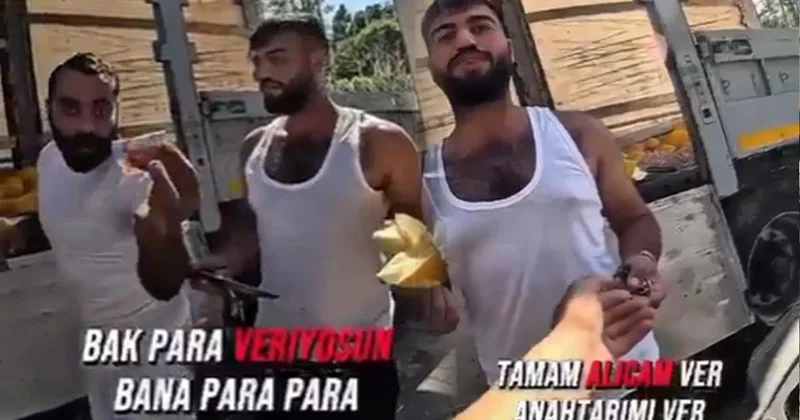 Anahtarını alıp kavun satmaya çalıştılar! O anlar sosyal medyada gündem oldu Sözcü Gazetesi