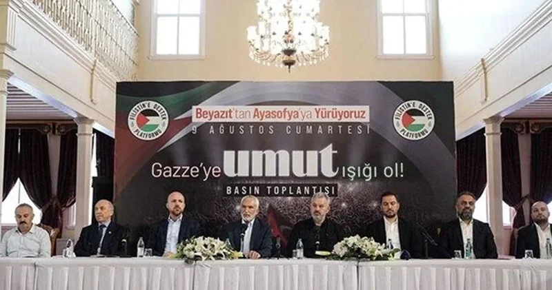 Filistin e Destek Platformu ndan Gazze ye Umut Işığı Ol yürüyüşü