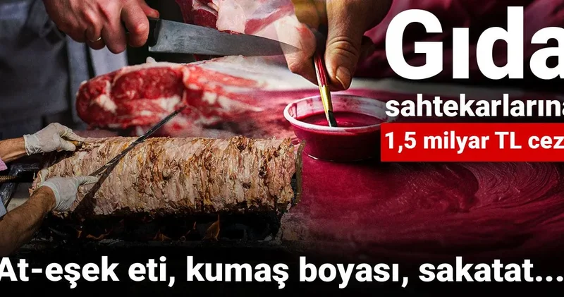 At eşek eti, kumaş boyası, sakatat... Gıda sahtekarlarına 1,5 milyar TL ceza