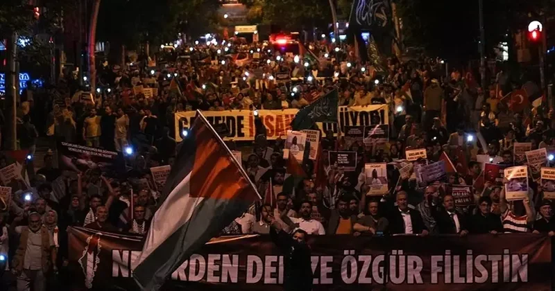 Beyazıt tan Ayasofya ya Gazze yürüyüşü