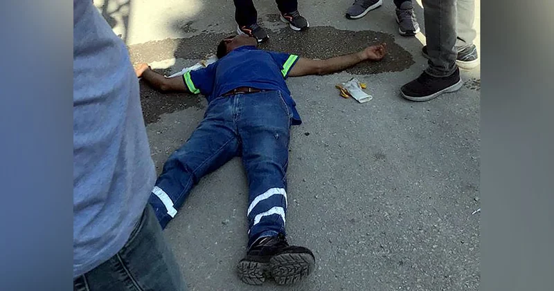 Balkondan sokağa çöp atan baba ve oğlu, kendilerini uyaran temizlik görevlisini tekme tokat dövdü