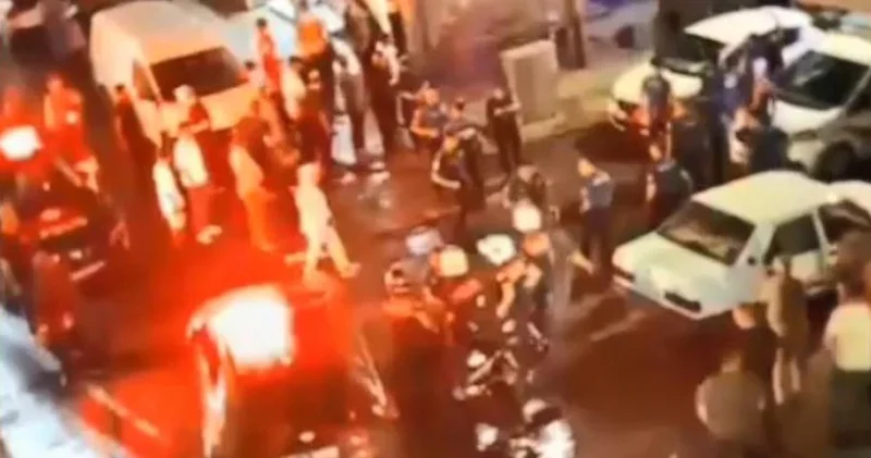 İki aile arasında taciz iddiası nedeniyle kavga! O anlar kamerada