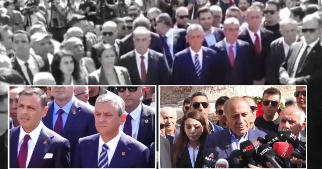 Taksim deki CHP töreninde dikkat çeken anlar: Özgür Özel i karşılayacağım demişti Gürsel Tekin Taksim deki törene katılmadı Politika Haberleri