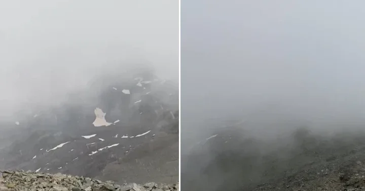 Eylül ayında sürpriz... Kaçkar Dağı’nın zirvesine kar yağdı