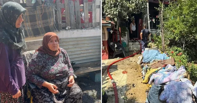 Çöp yakıldığını sandı evinin yandığını görünce panikle itfaiyeyi aradı Antalya Haberleri