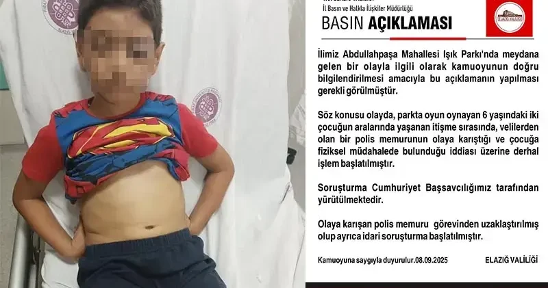 Oğluyla tartışan çocuğa fiziksel müdahale eden polis, görevden uzaklaştırıldı