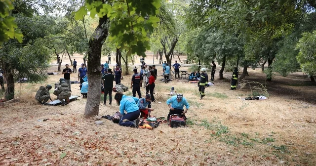 Gaziantep te patlama tatbikatı gerçeği aratmadı Gaziantep Haberleri