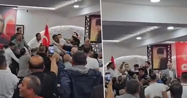 CHP ilçe kongresinde partililer kavga etti