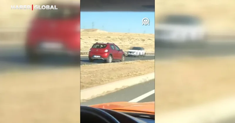 Şaşırtan anlar: Çevre yoluna girdi, ters yönde ilerledi