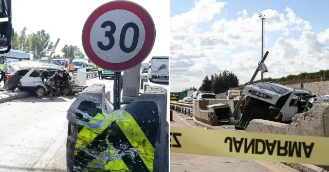 Mersin de otoyol gişelerinde kaza: 2 kişi öldü Mersin Haberleri