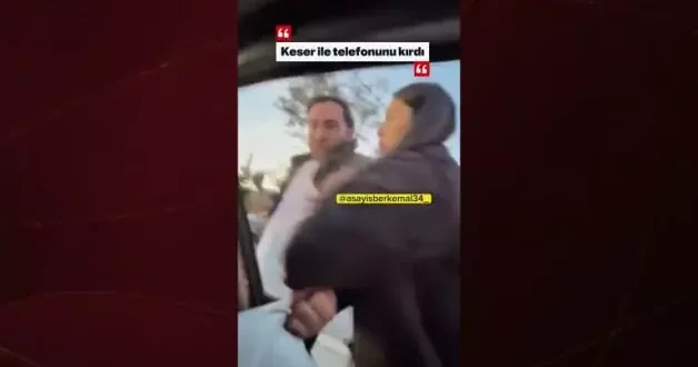 Kağıthane’de trafikte keserli saldırı: ‘Sen kimi çekiyorsun?’ deyip telefonu parçaladı