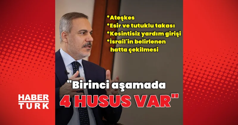 Bakan Fidan: 1. aşamada 4 hedef var Dış Haberler