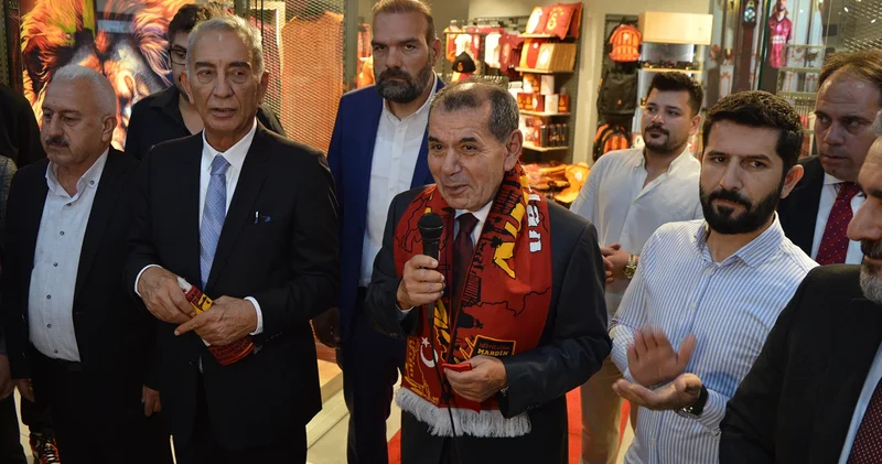 Galatasaray Başkanı Dursun Özbek, Mardin de GS Store mağazasının açılışını yaptı