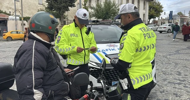 Edirne de motosiklet kullanıcılarına yönelik denetim yapıldı Edirne Haberleri