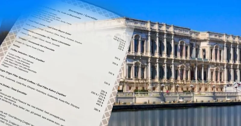 Çırağan Sarayı nın menüsündeki fiyatlar sosyal medyayı ikiye böldü Sözcü Gazetesi