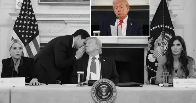Trump a toplantıyı erken sonlandıran not: Rubio kulağına fısıldayarak verdi Amerika Haberleri