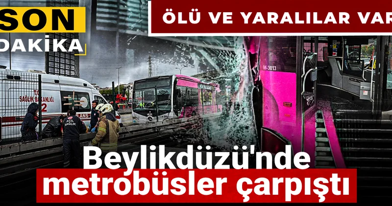 SON DAKİKA! Metrobüsler çarpıştı: İstanbul da trafik felç oldu
