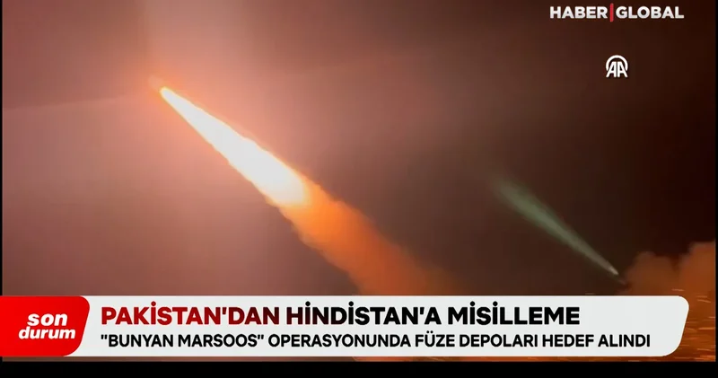 Pakistan’dan Hindistan’a misilleme saldırısından görüntüler