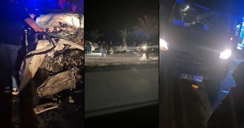 Alanya da minibüs ile otomobil çarpıştı, 2 kişi öldü, 7 kişi yaralandı