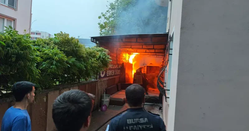 İnegöl de öğrenci yurdunda yangın paniği!