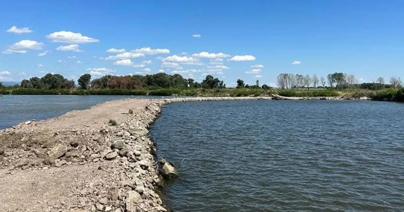 Meriç Nehri ne deniz suyu karışmaması için set çekildi