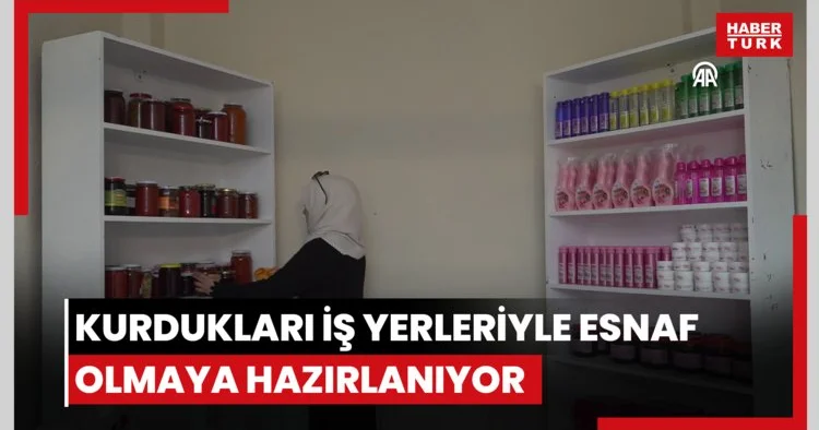 Hakkarili kadınlar, halk pazarında kurdukları iş yerleriyle esnaf olmaya hazırlanıyor