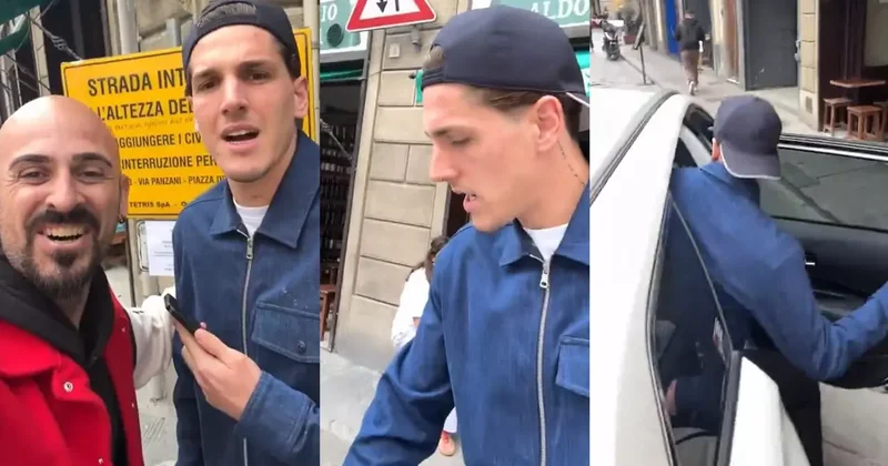 Zaniolo ya sürpriz: Gördüğü gibi aracına geri döndü, tüm sokak onlara baktı