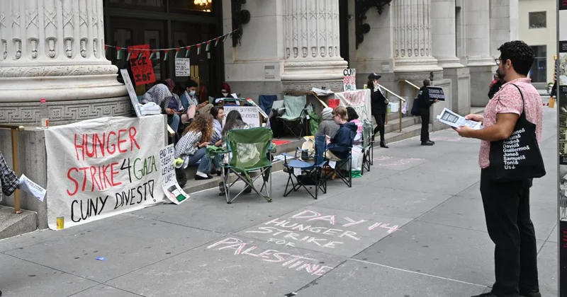 New York taki üniversite öğrencilerinin Gazze için başlattıkları açlık grevi 14. gününde