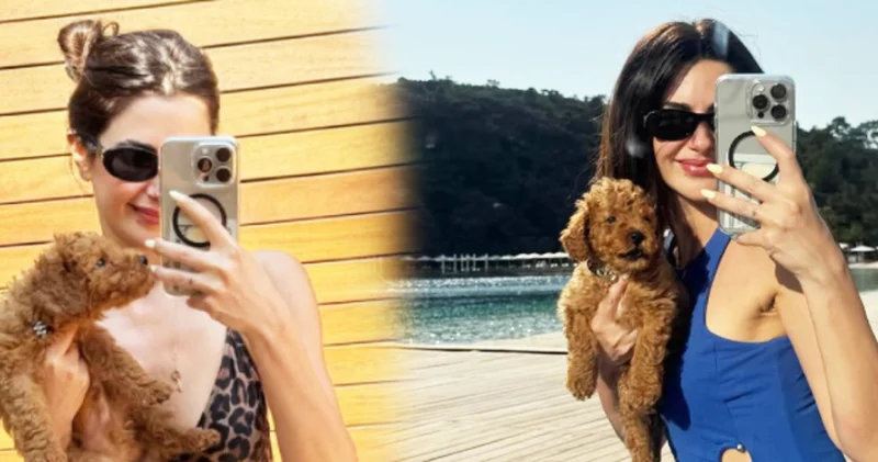 Nesrin Cavadzade, köpeği ile yazın tadını çıkarıyor Magazin haberleri