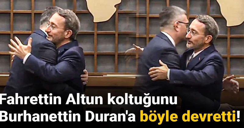 Fahrettin Altun koltuğunu Burhanettin Duran a böyle devretti!