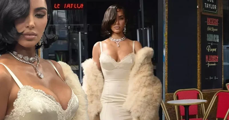 Podyuma çıkan Kim Kardashian yürüyüşüyle alay konusu oldu