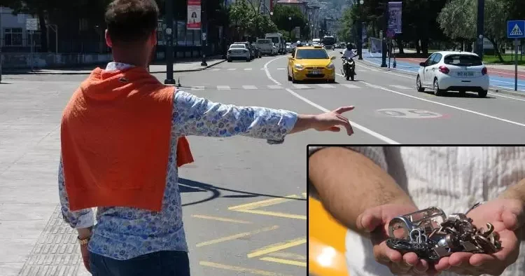 Bu taksiye binen sıra dışı yolculuk yapıyor! Yolu biraz daha uzat diyen bile var