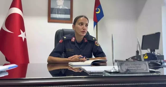 Tekirdağ’ın ilk kadın ilçe jandarma komutanı