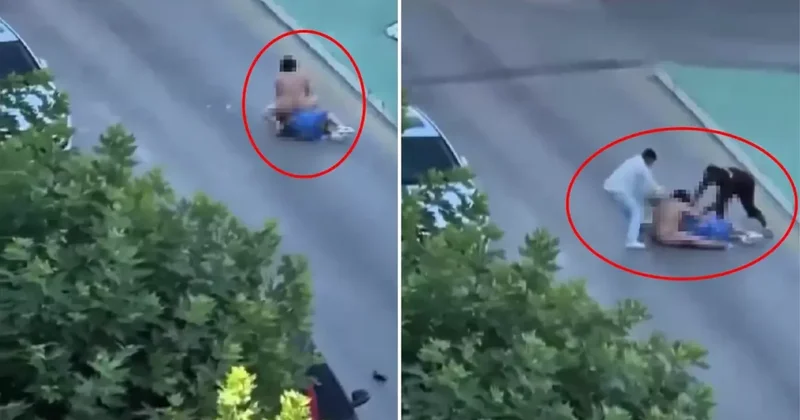 Çıplak halde sokağa çıkıp, yoldan geçen kadına saldırdı