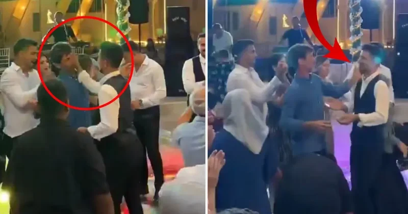Damat düğünde babasını çileden çıkardı, en sonunda tokadı yedi