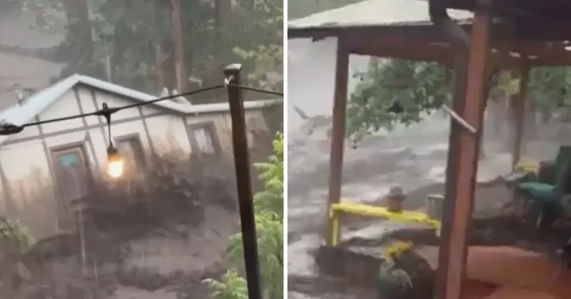 Teksas ta mahalleler nehre döndü, evler oyuncak gibi sürüklendi