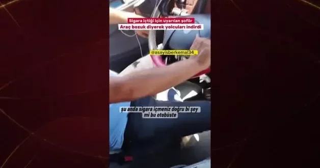 Araç içerisinde sigara içen sürücü uyarılınca yolcuyu araçtan indirdi