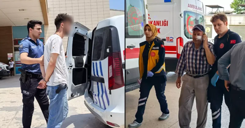 “Beni Serinletmedi” diyerek saldırdı! Dedesi yaşındaki adamı hastanelik etti