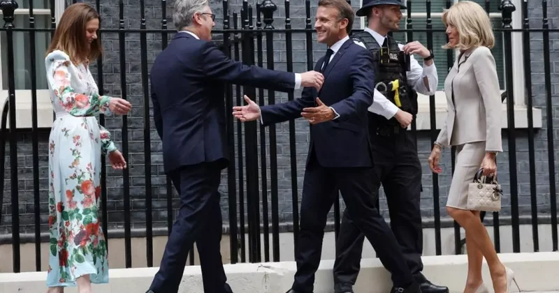 Fransa Cumhurbaşkanı Macron ile İngiltere Başbakanı Starmer ile görüştü