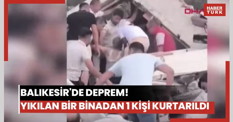 Yıkılan bir binanın enkazından 1 kişi çıkarıldı